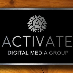 CUSTOM BUSINESS SIGN, Modern Brushed Aluminum Business Sign, Business Logo Sign, Custom Business Plaque, Business Signage, Business Signs