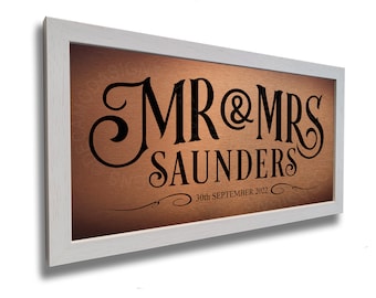 PERSONALIZED WEDDING DECOR, Wedding Sign, Personalized Wedding Sign, Wedding Signs, Mr and Mrs, Wedding, Custom Wedding Name, Wedding Decor