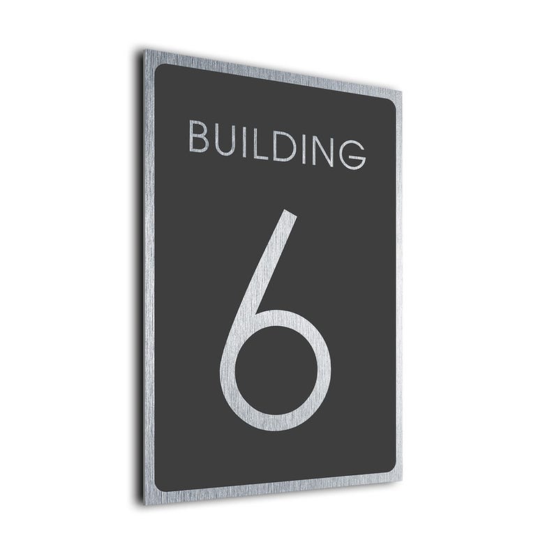 Building Number Symbol Modern Metal Building Number Sign - Weatherproof Address Plaque - Etsy