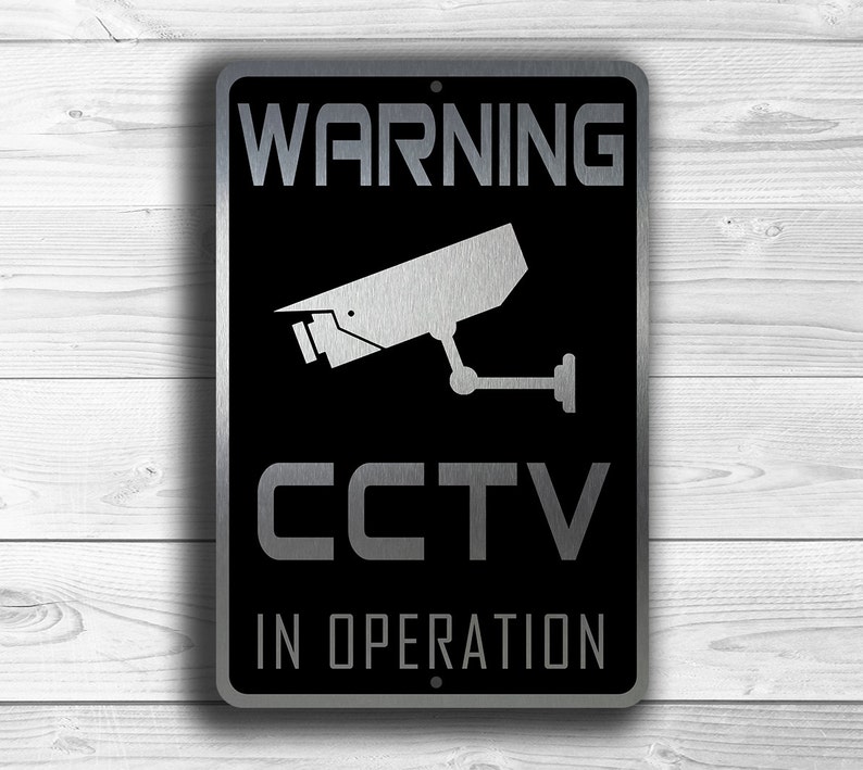CCTV Surveillance Sign 24 Hour CCTV signs Security Sign Etsy