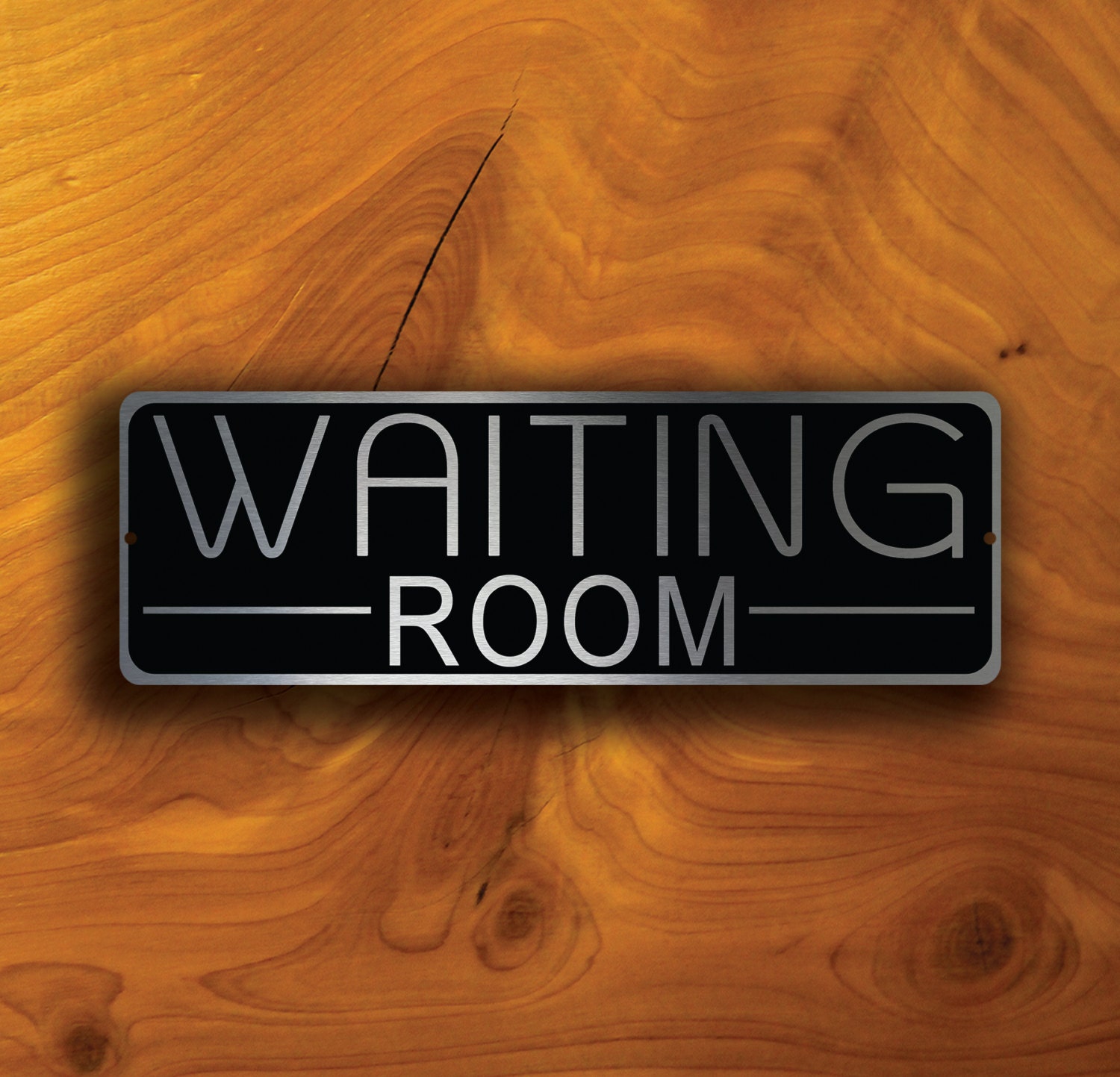 WAITING ROOM SIGN, Waiting Room signs, Waiting Room Door Sign, Office Door Sign, Office Decor, Business Decor, Brushed Aluminum Waiting Room