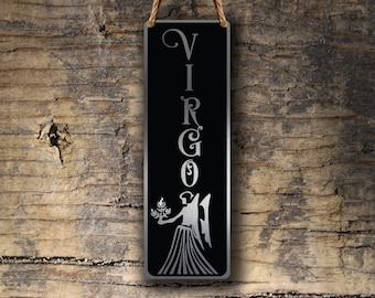 VIRGO ZODIAC SIGN Wall Art Sign, Virgo Wall Plaque, Virgo Hanging Plaque, Virgo Star Sign, Virgo Star Sign Art, Zodiac Virgo, Virgo