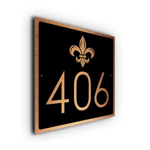 Fleur De Lis House Number Sign | House Numbers | Fleur De Lis Numbers | Number Sign Fleur De Lis | House Number Plaque | Outdoor Sign