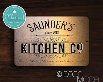 Custom Kitchen Sign, Personalized Signs, Brushed composite Copper Finish, Fade Resistant,Kitchen Decor, Home Cook, Custom Kitchen Signs
