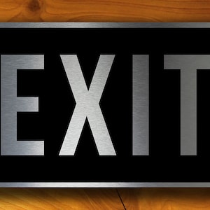 EXIT SIGN, Exit Door Sign, Exit Door Signs, Modern Exit Wall Plaque, Exit door plate, Exit door signs