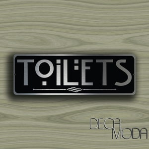 TOILET DOOR SIGN, Toilets Door Sign, Restroom Door Sign, Toilet Decor, toilet door plaque, toilet door plate, toilet door sign, Toilets Sign