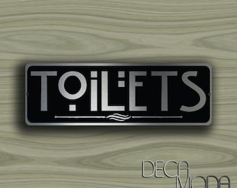 TOILET DOOR SIGN, Toilets Door Sign, Restroom Door Sign, Toilet Decor, toilet door plaque, toilet door plate, toilet door sign, Toilets Sign