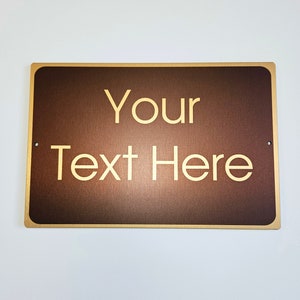 Customizable Brushed Metal Sign: Indoor/Outdoor, Any Text
