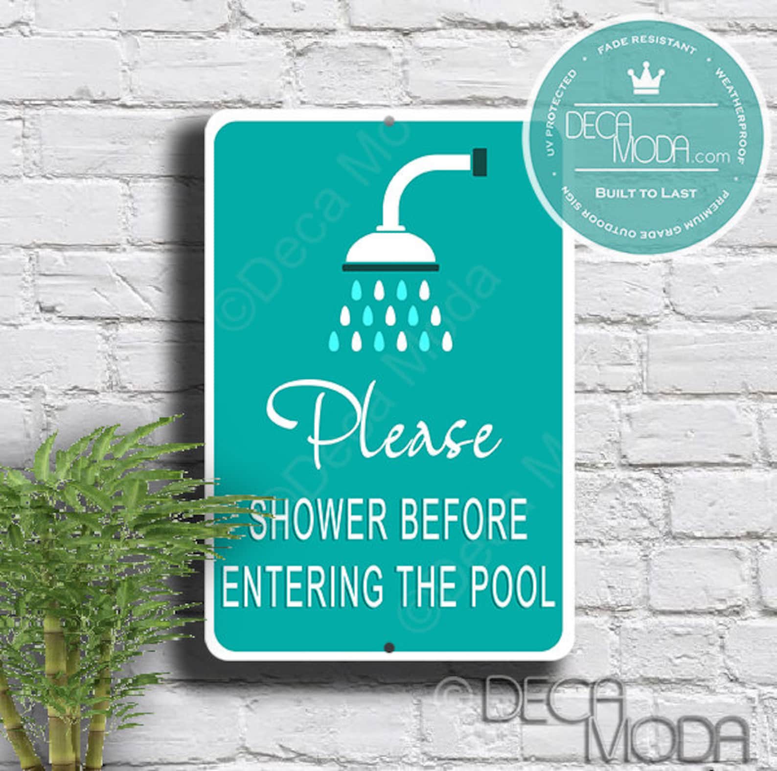 Shower Before Pool Sign Pool Signs Pool Shower Signs Signs Etsy