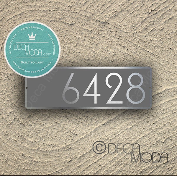 Modern House Numbers Sign Outdoor Number Plaque Gray Modern House Numbers Sign Outdoor, Outdoor House Numbers Modern