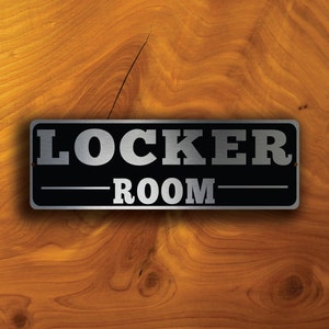 LOCKER ROOM DOOR Sign, Locker Room Door signs, Locker Room Signs, Brushed Aluminum Composite Locker Room, Locker Room Sign, Boys Locker Room