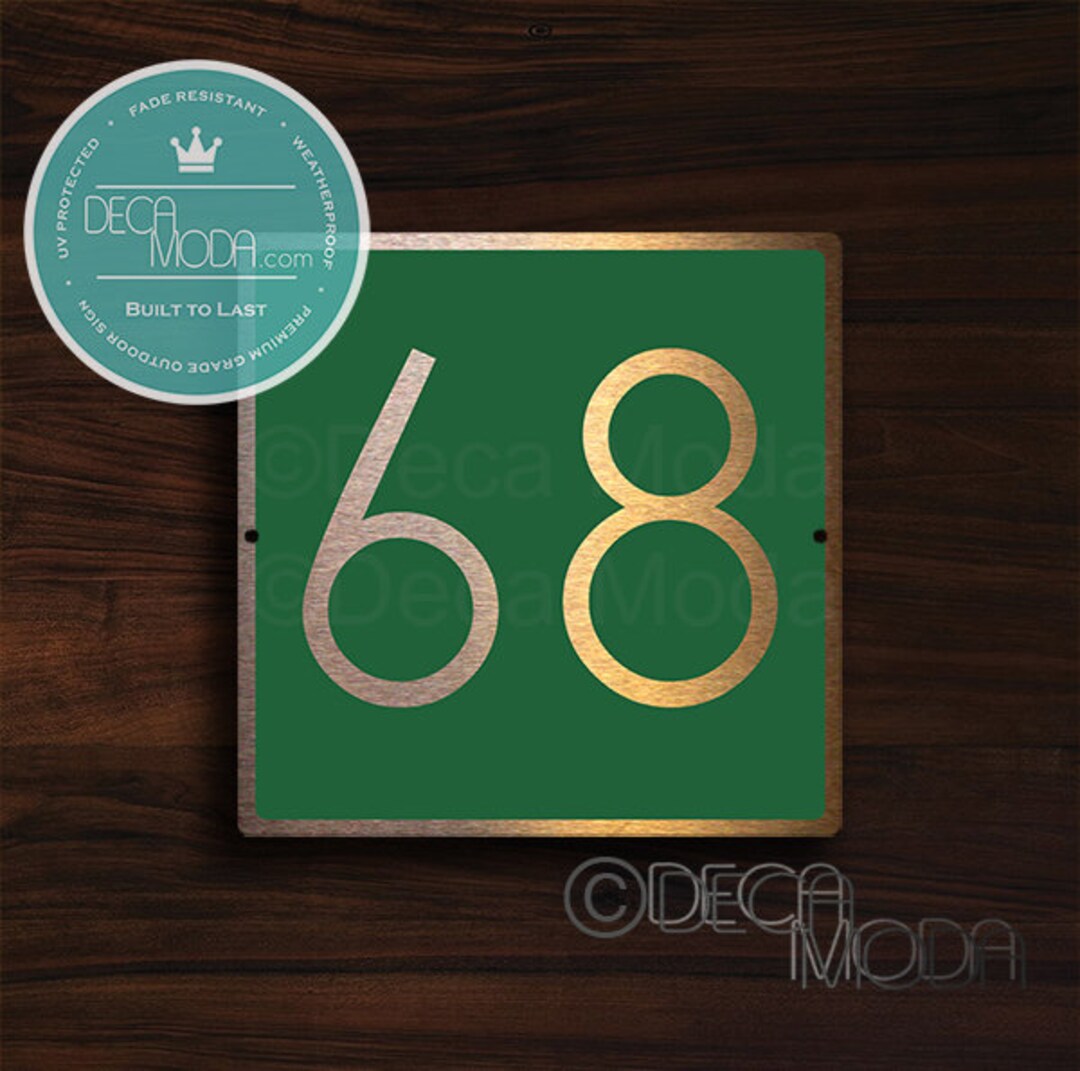 GREEN ADDRESS SIGN, Modern Address Sign, Address Sign, Square Address