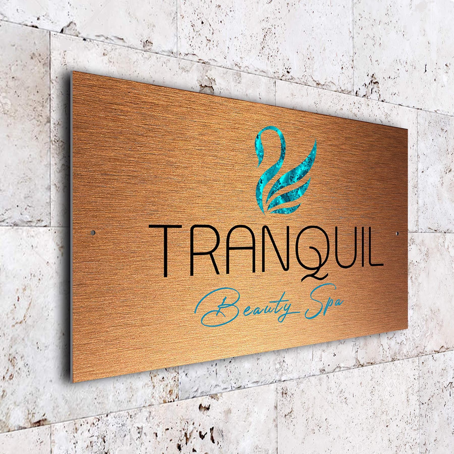 Custom Spa Logo Sign: Weatherproof Aluminum Wall Plaque - Etsy