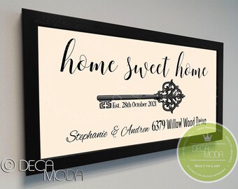 Personalized Home Sweet Home Sign: Realtor/Housewarming Gift