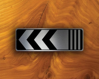 Brushed Aluminum Arrow Sign: Indoor/Outdoor Directional Sign