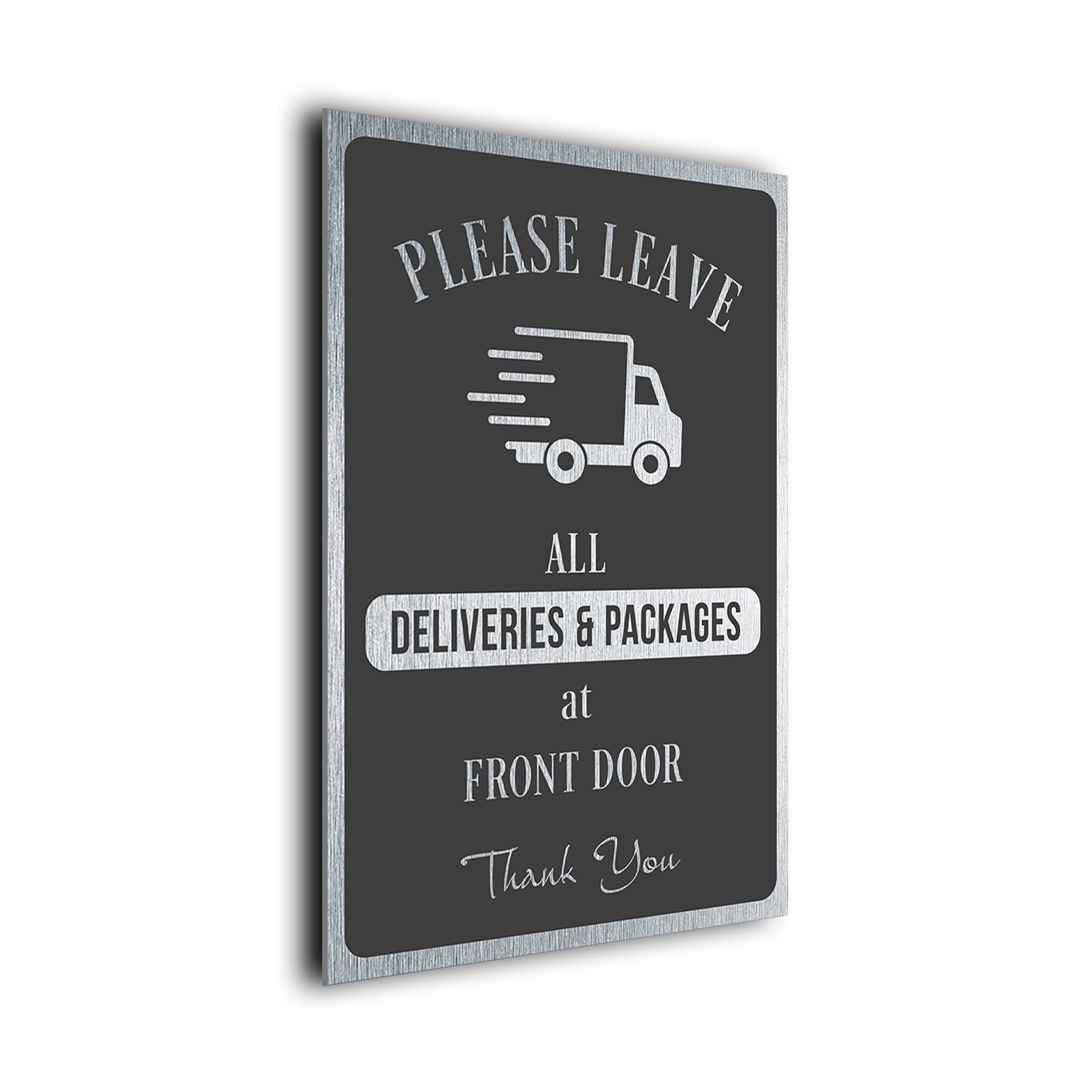 2 Paketschilder „Please Leave Packages And Deliveries Here“ – Aus Acryl, 7,6 X 22,8 Cm, Stark Haftend
