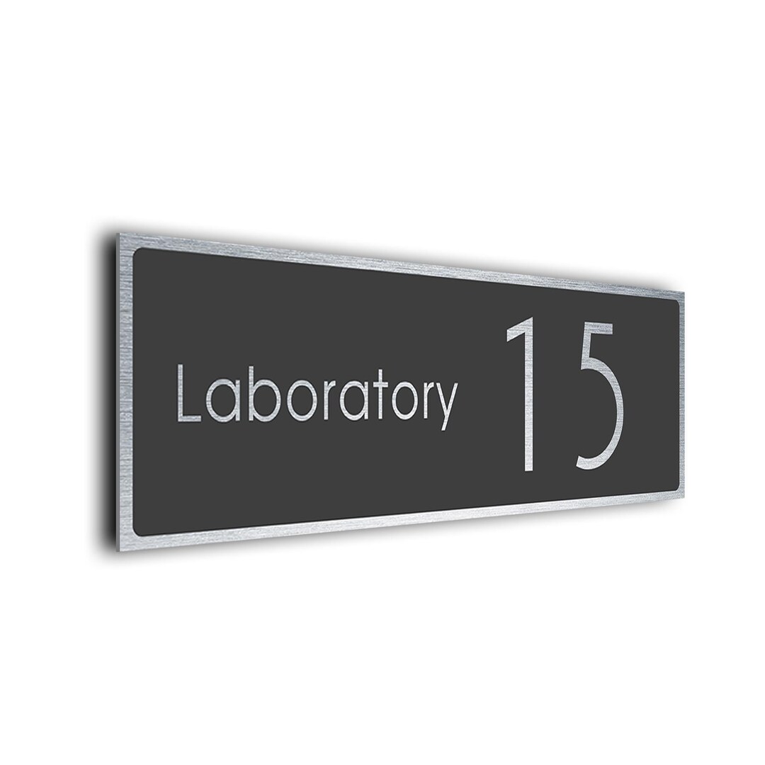 Brushed Aluminum Custom Lab Number Sign: Personalized Scientist Gift - Etsy