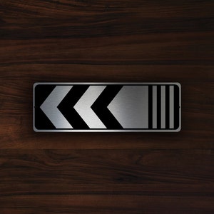 ARROW SIGN, DIRECTIONAL Arrow Sign, Arrow Signs on Durable Brushed Aluminum matt black vinyl overlay. Indoor or Outdoor Use, direction signs
