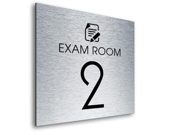 Custom Exam Room Sign: Modern Copper School Office Door Plaque