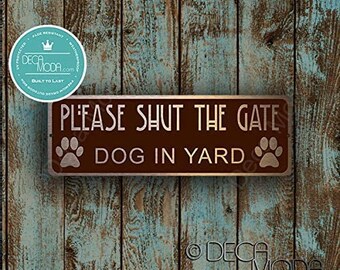 Cartello 'Attenti Al Cane' In Alluminio - Avviso Per Cancello Con Viti E Fascette - Foto 8