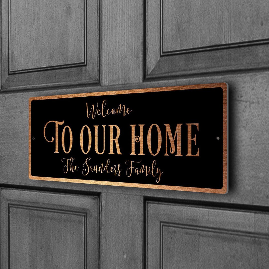 Personalized Family Name Sign | Durable Architectural Grade Brushed ...