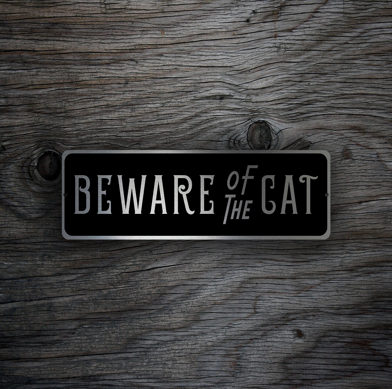 BEWARE of CAT SIGN Cat Sign Gate Sign Cat in Yard Beware | Etsy