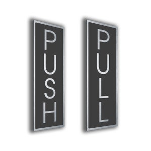 Push Pull Türschild, 2er Set, Türschilder, Metalloberfläche, Türschilder, Geschäftsschilder, Push Pull, Türschild Schilder, Push Sign, Pull sign