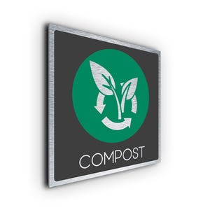 Compost bin sign | Compost Waste Sign | recycle sign | organic waste | sustain living | compost label | Compost bin Plaque | Outdoor sign