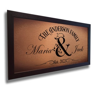 REGALO ANNIVERSARIO PERSONALIZZATO, regalo anniversario matrimonio, cartello nome famiglia, cartello cognome personalizzato, cartelli cognome, regalo anniversario personalizzato