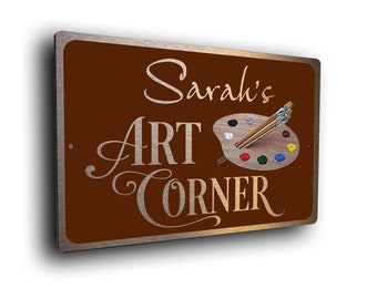 Art Corner Sign, Personalized Sign, Art Teacher Signs, Art Corner, Fade Resistant, Gift for Artist, Custom Art Corner Signs, Art Corner, Art