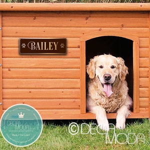 Personalized Dog Name Sign | Dog Gift | Dog Gifts Personalized | Gift For Dog Owner | Personalised Dog Name Sign | Copper and Brown