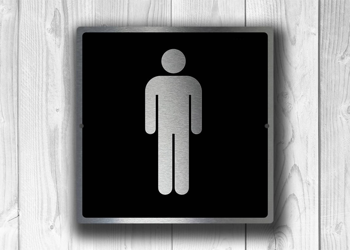 MENS RESTROOM SIGN Modern Mens Restroom Sign Custom Restroom - Etsy