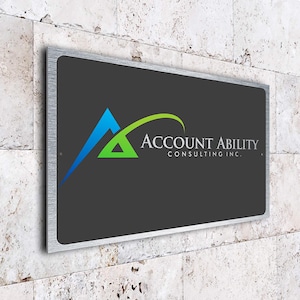 Custom Accountant Logo Sign, Weatherproof Full Color Office Wall Plaque