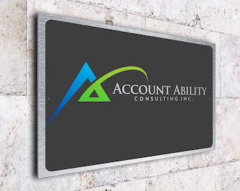 Custom Accountant Logo Sign, Weatherproof Full Color Office Wall Plaque