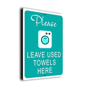 Used Towels Pool Sign, Swimming Pool Signs, Pool Signs, Used Towels Signs, Pool Towels Sign, Weatherproof Signs, Used Towels Pool Decor,