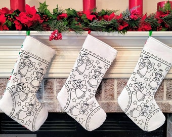 Christmas coloring angel Christmas stockings for girls, Christmas crafts for kids, Christmas Eve box fillers, Christian coloring activity