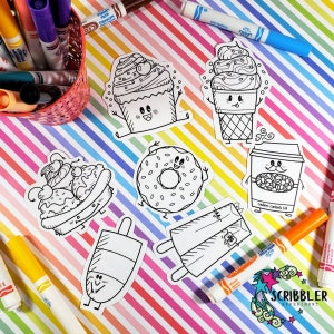 dessert kleurstickers voor volwassenen, Easter Basket Stuffers voor kinderen, pre tienermeisje cadeau, Sticker Set voor laptop, Sticker voor Journaling