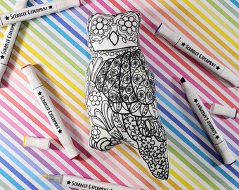 owl coloring animal toys, owl stuffed animal, stocking stuffers for kids Christmas gifts for sisters, owl gifts for teachers, pre teenage