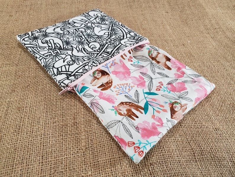 Coloring Pencil Case Sloth Gifts for Her Sloth Coloring Pencil Pouch Stocking Stuffers for Kids DIY Zipper Pouch Teen Girl Gifts