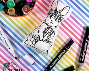 bunny coloring activity, duck stuffed animal, DIY kits for kids, easter basket Stuffers for Girls, Easter Gifts for Kids, tween girl gift