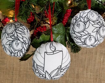 Double Sided Advent Wreath Ornament, coloring ornament, Christmas crafts for kids, stocking stuffers for toddlers Christmas gifts for girls