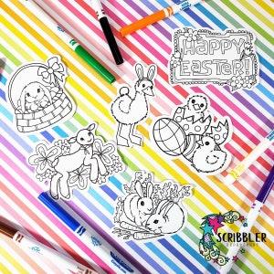 Easter coloring stickers, Easter basket stuffers for girls, sticker pack sticker set for teens Easter Stickers Bundle,