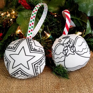 Double Sided Angel Ornament, coloring ornament, Christmas crafts for kids, stocking stuffers for toddlers Christmas gifts for girls