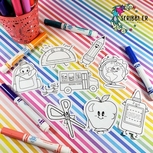 Schule Färbung Aufkleber, kawaii Aufkleber Pack, Notebook Aufkleber, Klassenzimmer Geschenke, Ostern Korb Stuffers für Kinder, färben Sie Ihre eigenen Aufkleber