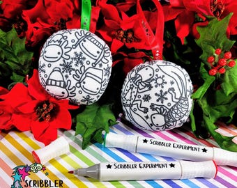 Double Sided Axolotl Ornament, coloring ornament, Christmas crafts for kids, stocking stuffers for toddlers Christmas gifts for girls