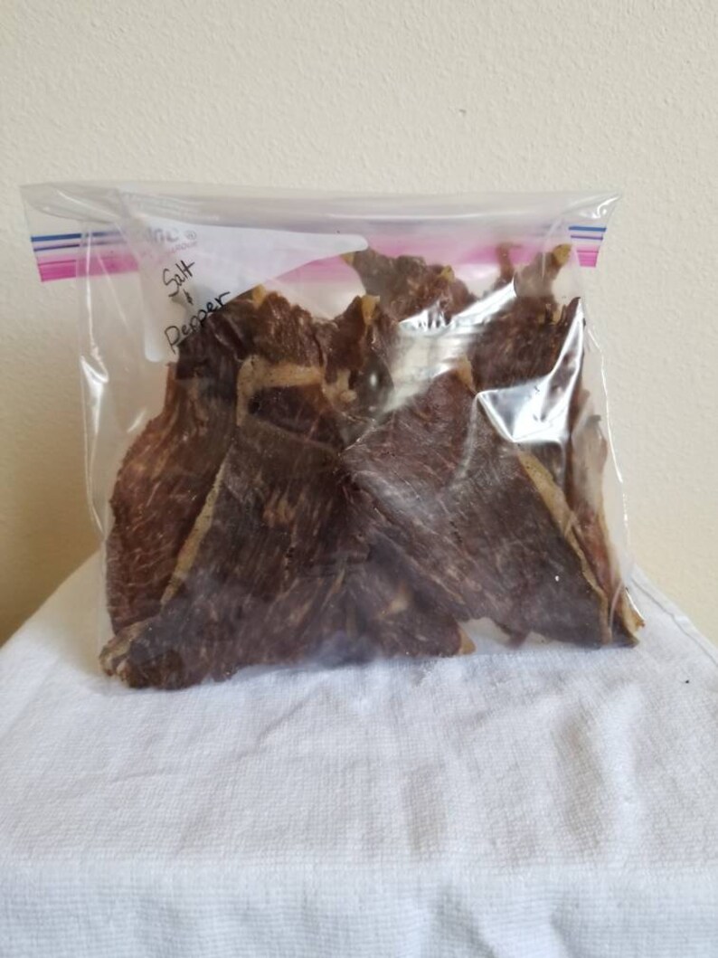 Beef Jerky Salt and Pepper Flavor Yummy Treat. Great Gift Etsy