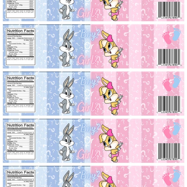 Baby bugs and lola water bottle label