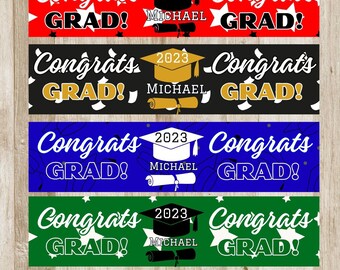 graduation water bottle labels