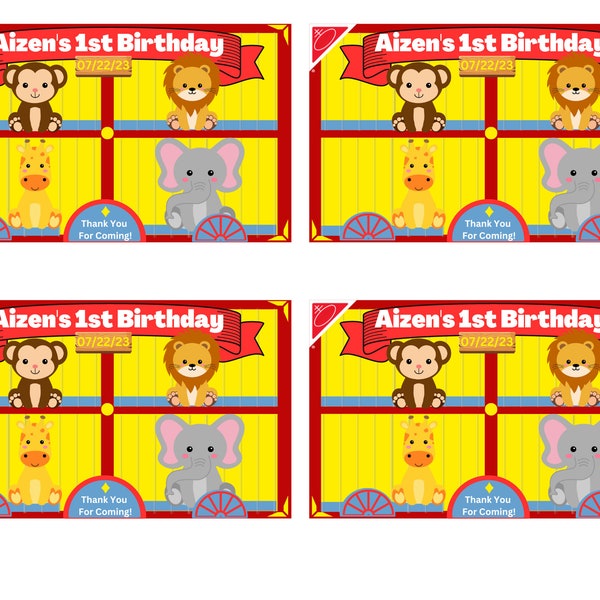 Animal Cracker Label Etsy