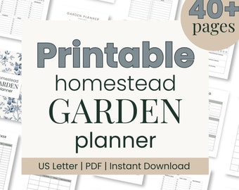 40+ Page Printable Homestead Garden Planner with Seed Inventory, Habit Trackers, Budget, Logs, Garden To Dos, and More!